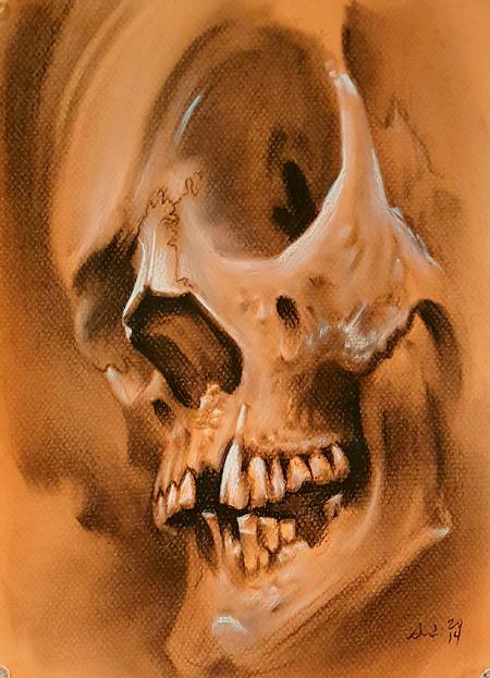Tattoos - Orange skull - 110033